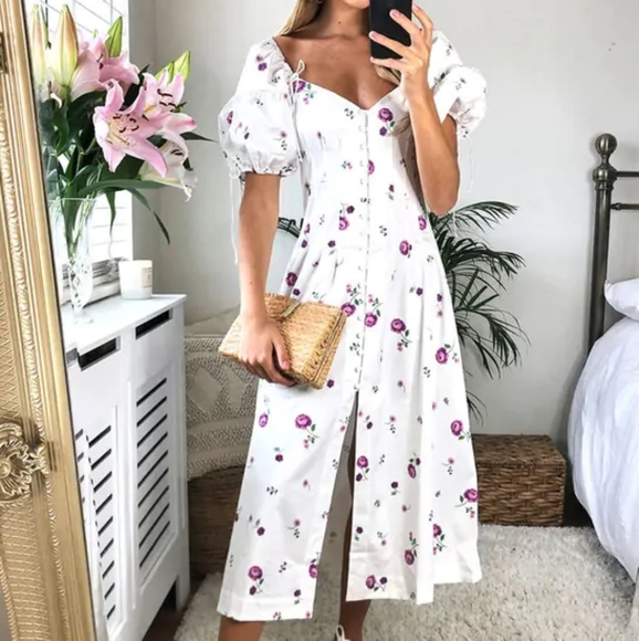 FL+L Violet Button Midi Dress - Picture 3 of 7